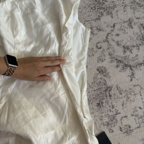 Lulus Sophisticated Selection White Sleeveless Backless Mini Dress Size Medium - Picture 7 of 11